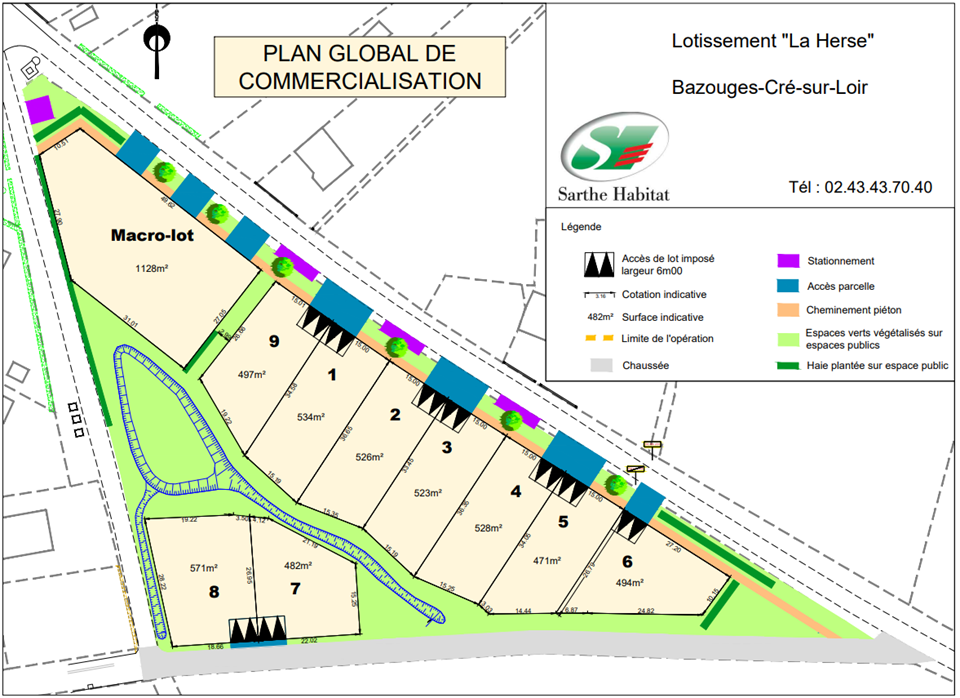 Terrains BAZOUGES CRE SUR LOIR