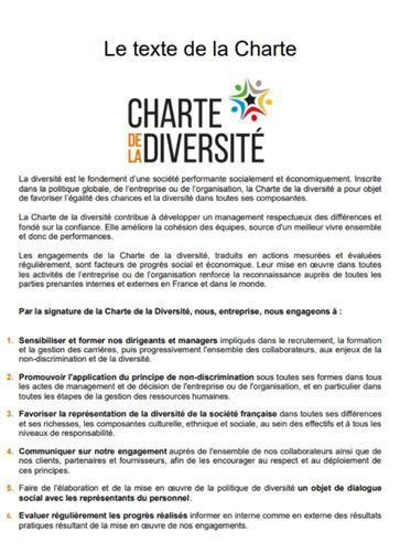 Charte de la diversité