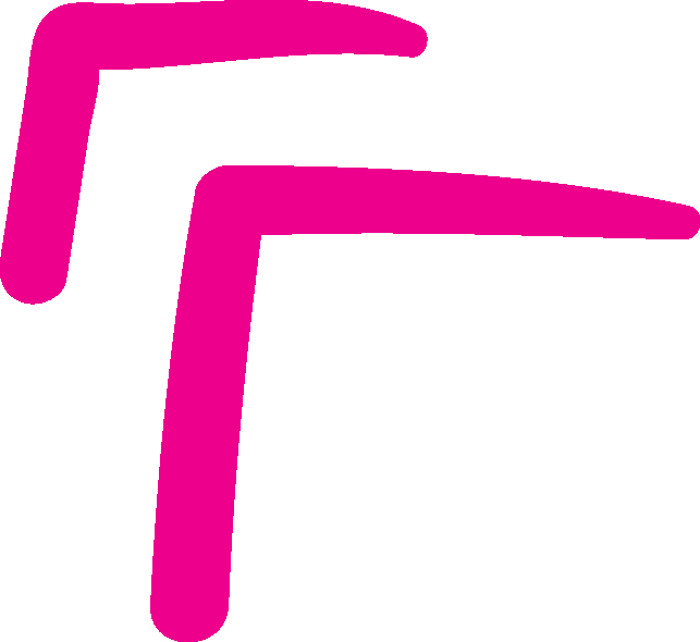 Double signe superieur rose