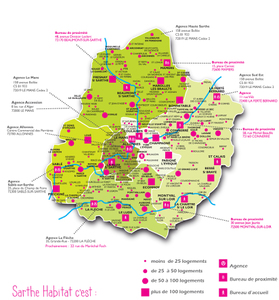 Carte de nos logements 2019 - Sarthe Habitat